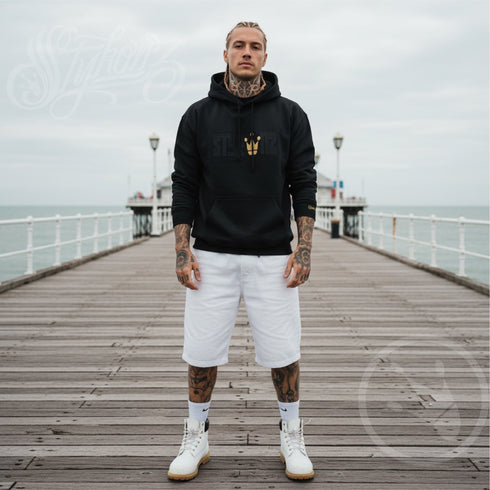 Men’s Graffiti Hoodie – XL Embroidered Stykonz Crown | Hip - Hop Streetwear Hoodie - Stykonz Graffiti Streetwear